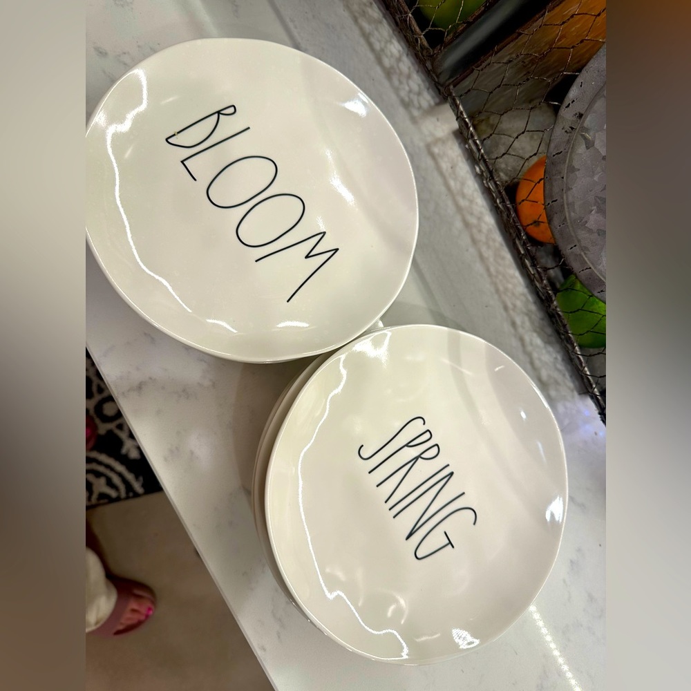 Rae Dunn Desert Plates 4 Bloom 4 Spring - desert plates